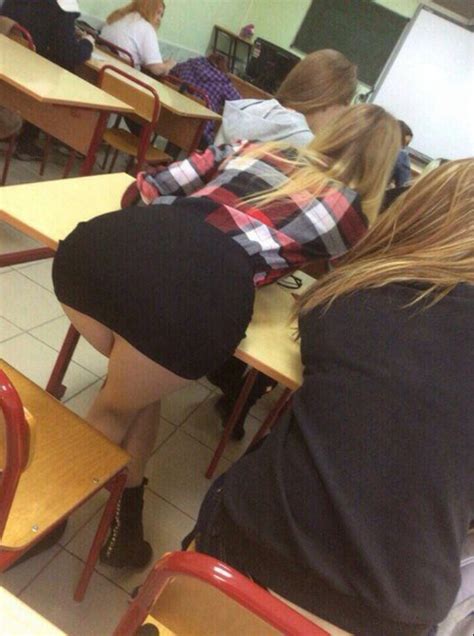 bent over classmate