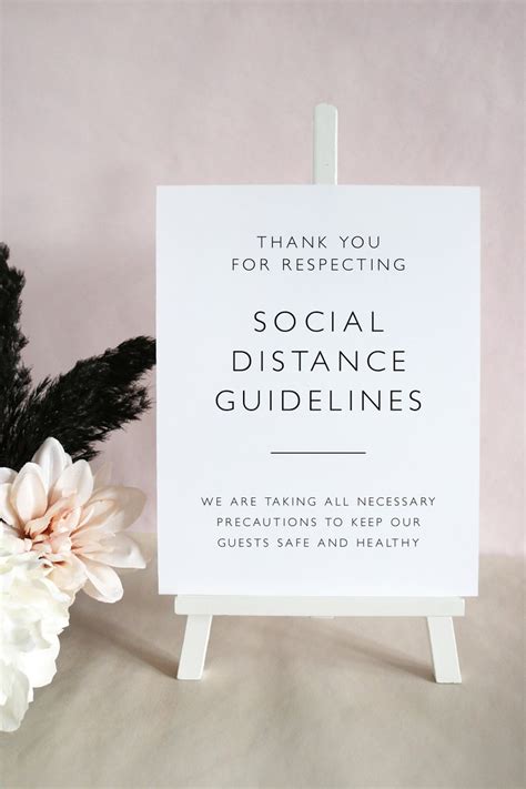 social distance sign printable template social distancing etsy