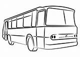 Bus Clipart Coloring Sketch Autosan Autobus Vector Sylwetka Svg Illustration Transparent Bild Cliparts Do sketch template