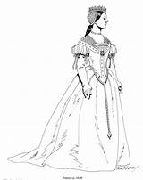 Renaissance Coloring Pages Fashion Clothing Fun Kids Costume Century 16th Mode Visit Costumes Medieval Age Doll sketch template