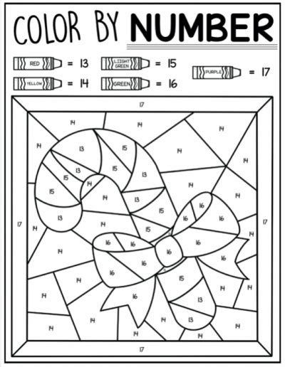 christmas color  number coloring pages