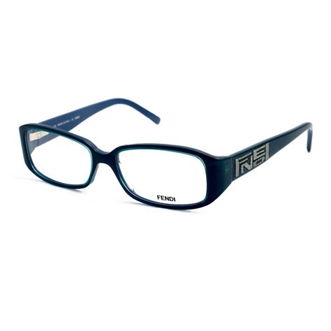 fendi eyeglasses women blue frames rectangle 54 16 135 f808l 042