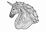 Unicorn Coloring Pages Hard Adults Color Detailed Printable Kids Girls sketch template