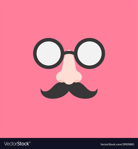 disguise glasses nose  mustache  party vector image