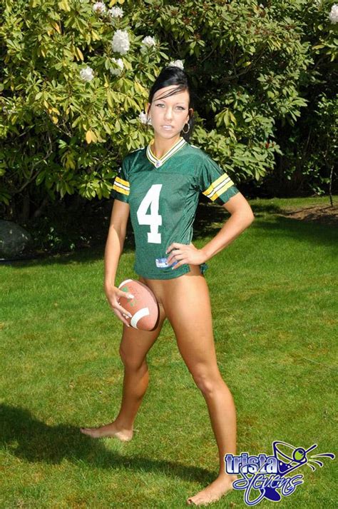 Trista Plays Ball In This Sexy Packers Jersey Coed Cherry