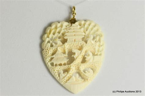 tranquil garden ivory pendant pendantslockets jewellery