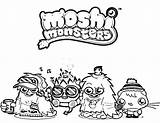 Pages Coloring Moshi Monster Friends Poppet Drawing sketch template
