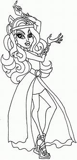 Coloring Clawdeen sketch template
