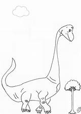 Colouring Brachiosaurus Kids Pages Dinosaur Sheets Activity Tsgos sketch template
