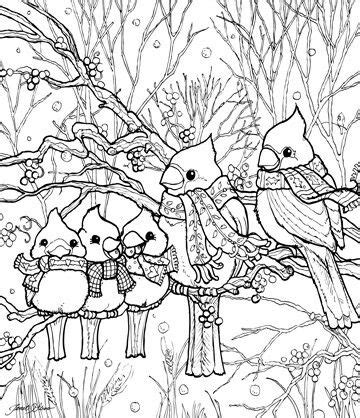 birds  winter coloring pages
