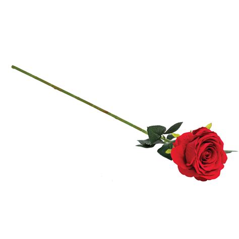 red silk single long stem rose  royal imports