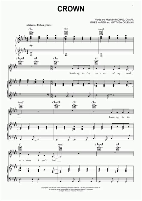 crown piano sheet music onlinepianist