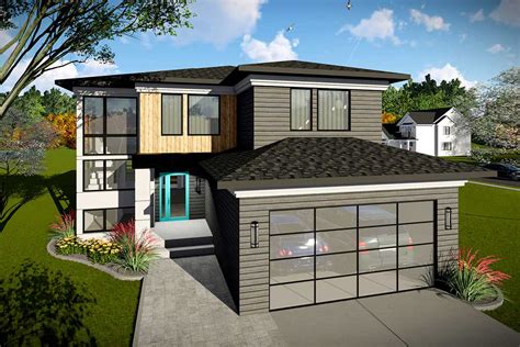 story modern house plan  open concept main floor ah architectural designs