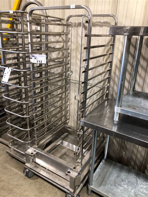 tray mobile locking stainless steel commercial bakers rack