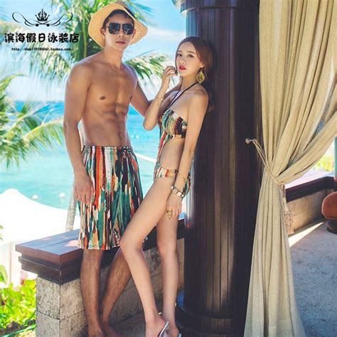 2018 sexy couple swimsuit korea 2014 new swimsuit spa seaside beach honeymoon suite female