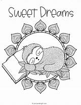 Sloth Coloring Pages Cute Printable Activities Sleeping Party Printables sketch template