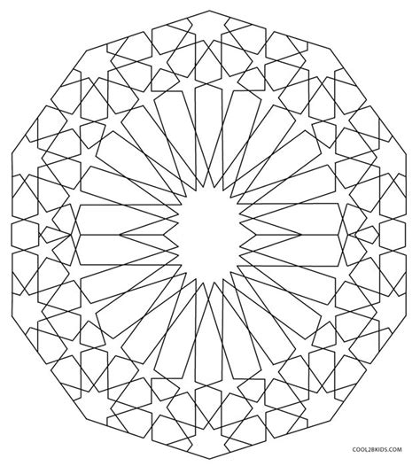 geometric star coloring pages coloring pages