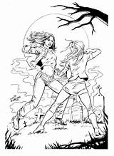 Slayer Buffy Coloriage Contre Vampires Speculative Enregistrer sketch template