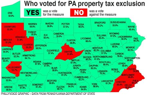 map heres  voted  property tax exclusion  pennsylvania
