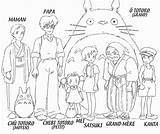 Totoro Coloring Ghibli Neighbor Pages Studio Sheets Character Printable Characters Drawing Model Coloriage Dessin Voisin Mon Animation Book Miyazaki 지브리 sketch template