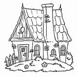 Cottage Coloring House Pages Colouring Surfnetkids Cottages Houses Drawing Designlooter Open Tree sketch template