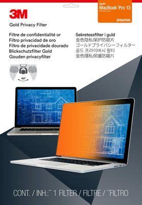 gold privacy filter  apple macbook pro  touch bar tector