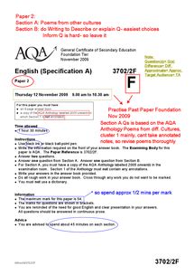 english aqa gcse exemplar answers paper  lang english aqa gcse