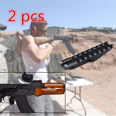 picatinny ak  rear weaver mm rail mount  ak series airsoft electric gun aeg hunting  pcs