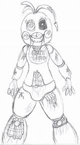Chica Toy Withered Deviantart sketch template