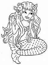 Mermaid Coloring Pages Kids Color Printable Getcolorings Print Adults sketch template