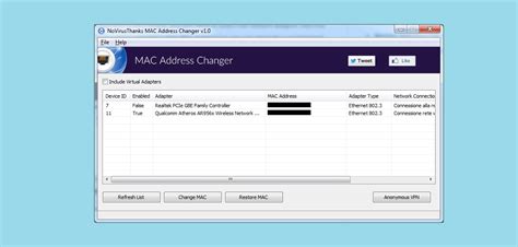 mac address changer software  windows