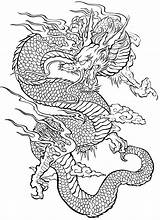 Dragon Coloring Tattoo Tattoos Pages Adult Tatoo sketch template