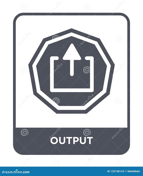 output icon  trendy design style output icon isolated  white background stock vector