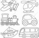 Transport Transportation Coloring Colouring Pages Toddlers Kids Books Book Sheets Patterns Cartoon Printable Drawing Vehicles Clip Print Color Transportes Drawings sketch template