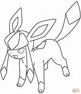 Coloring Glaceon Pokemon Pages Drawing Printable sketch template