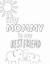 Coloring Mom Pages Printable Sheet Color Mother Mothers Sheets Kids Simple Mommy Colouring Cute Gift Friend Printables Print Quotes Preschool sketch template