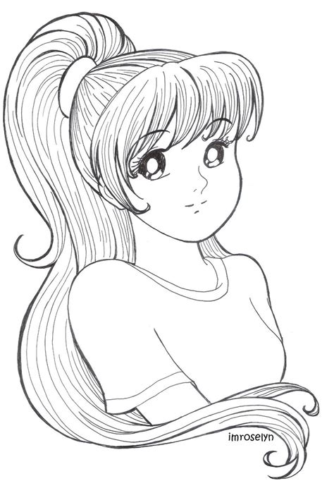 anime girl coloring  nyleamoc  deviantart