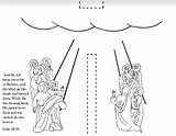 Ascension Himmelfahrt Catholic Crafts Ascends Christi Revelation Kindergottesdienst Feast Playground Kinderkirche Bibelgeschichten sketch template