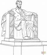 Lincoln Memorial Coloring Pages Abraham Printable Washington Drawing Dc Supercoloring Statue States United Sheet Color Clipart Book Dot Symbols Print sketch template