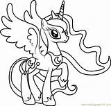 Mlp Unicornio Celestia Coloringpages101 Poni Unicorns Kuda sketch template