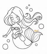 Chibi Coloring Pages Ariel Mermaid Cute Deviantart Lineart Disney Template Copic Anime Markers Printable Visit Choose Board sketch template