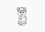 Chipettes Coloring Pages Chipmunks Alvin Kids Colouring sketch template