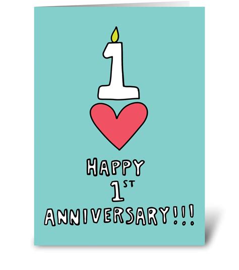 Happy 1st Anniversary Send This Greeting Card Designed By Angela