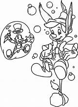 Pinocchio Coloring Jiminy Water Wecoloringpage Pages sketch template