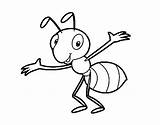 Hormiga Colorear Formiga Fourmi Ant Ants Cantando Desenho Cigarras Caricatura Insectos Nourrisson Luciernagas Juntos Jelitaf sketch template