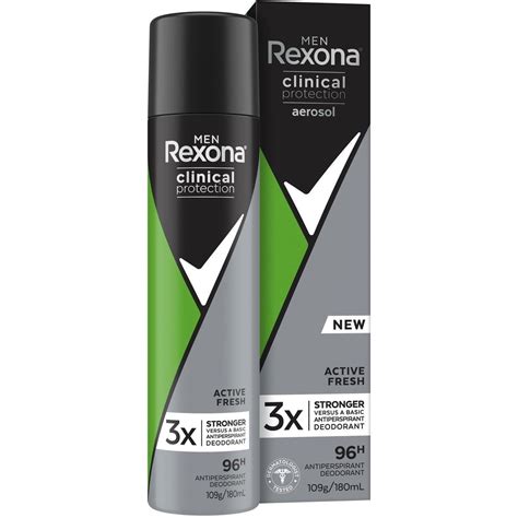rexona clinical protection antiperspirant deodorant aerosol ml active fresh big