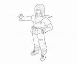 Android 17 Look Pages Coloring sketch template
