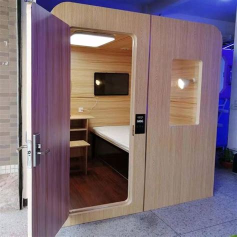 design wooden room sleeping pod business bed room capsule hotel