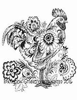 Dibujos Flores Coloring Colorear Para Pages Rooster Colouring sketch template