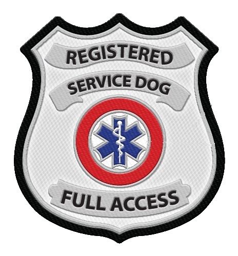 registered service dog metalic vest patch service dog full access patch